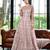 Peach embroidered net salwar