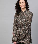 Pinksky Black woven cotton cotton-tops