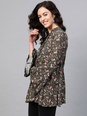 Pinksky Black woven cotton cotton-tops 3