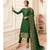 Green embroidered silk salwar