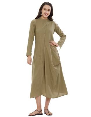 Grey plain rayon ethnic-kurtis 1