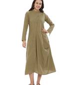 Grey plain rayon ethnic-kurtis