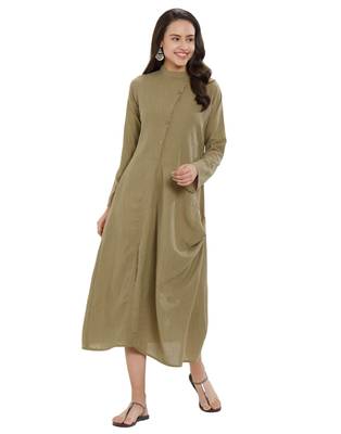 Grey plain rayon ethnic-kurtis 2