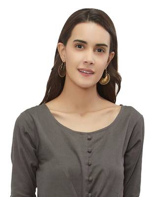 Grey plain cotton ethnic-kurtis 3