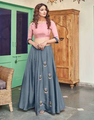 Multicolor plain satin ethnic-kurtis 2