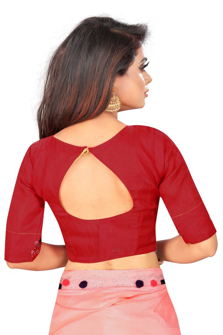 Peach Colored Partywear Zoya Art Silk Saree With Blouse