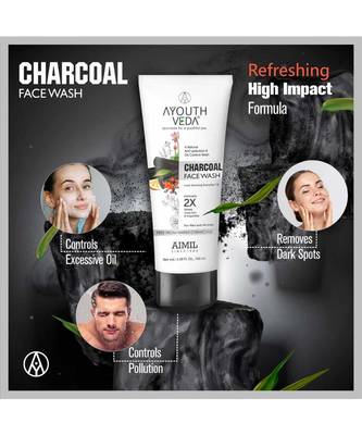 100 Ml Each Charcoal Face Wash, 100% Natural Ayurvedic Face Wash 3