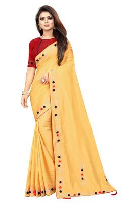 Yellow Colored Partywear Zoya Art Silk Saree With Blouse 1
