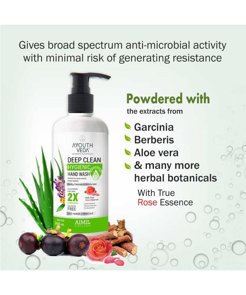 300 Ml Each Deep Clean Hygienic Hand Wash Liquid (Pack Of 2) , 100% Natural ,Sulphate Free