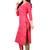 red Cotton Salwar Suit Dupatta Bandhani Dress Material
