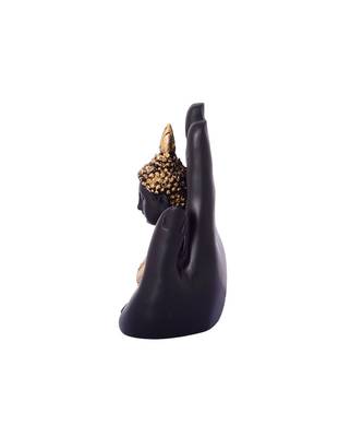 Golden Handcrafted Palm Buddha Polyresin Showpiece 3