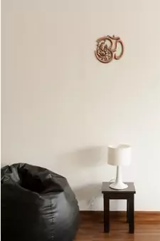 vivan creation metal ganesha wall hanging brown 4x2