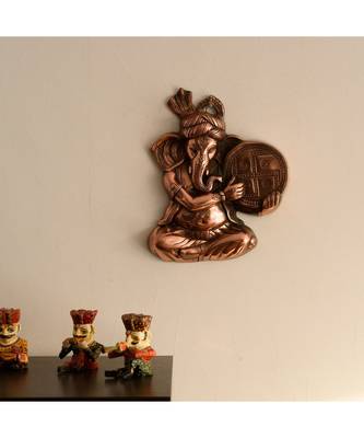 Musician Phagdi Lord Ganesha Metal Wall 1