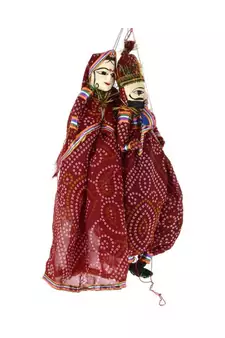 Rajasthani Famous Handmade Puppets (Multicolour)