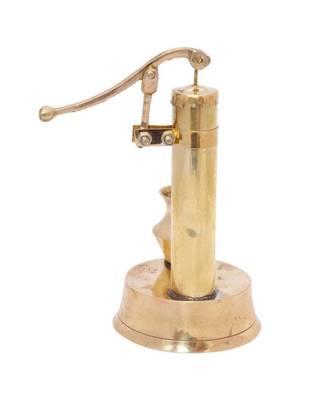 Brass Mini Hand Pump with Container Showpiece for Home Dcor (Gold) 3