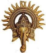 vivan creation wall hanging ganesha gold small