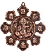intricate ganesh metal wall hanging sculpture