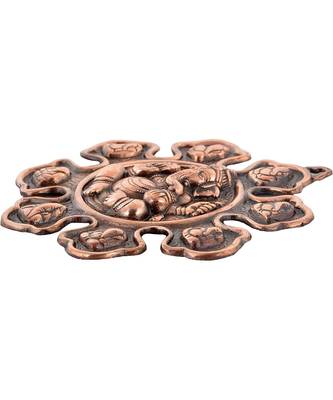 intricate ganesh metal wall hanging sculpture 2