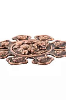 intricate ganesh metal wall hanging sculpture