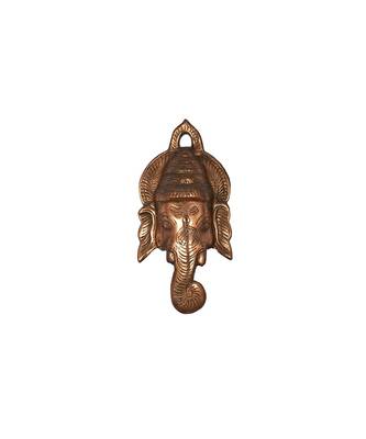 Lord Ganesha face Handcrafted Wall Hanging Copper Finish 2
