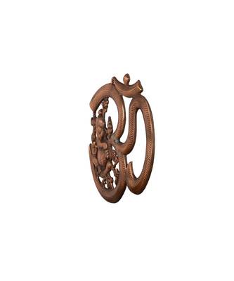 Metal Wall Hanging of Lord Ganesha with Om 1