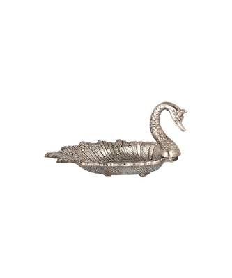 Metal Duck Shaped Dry Fruit Tray for Dining Table Decoration (Silver) 2