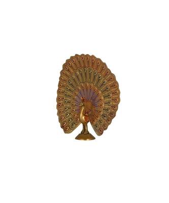 Handcrafted Brass Peacock Showpiece Dancing Peacock Figurine 1