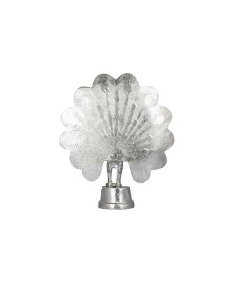 White Metal Silver Plated Fengshui Peacock Bird Showpiece 1