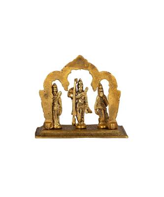 Brass Rama Lakshman Sita Ramdarbar Hindu God Idol Statue 2