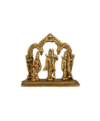 Brass Rama Lakshman Sita Ramdarbar Hindu God Idol Statue 1