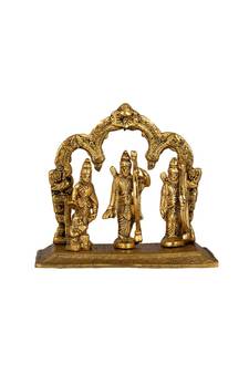 Brass Rama Lakshman Sita Ramdarbar Hindu God Idol Statue