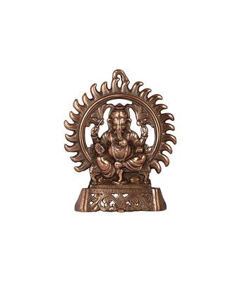 vivan creation metal ganesha wall hanging - golden 2