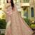 Beige embroidered silk saree with blouse