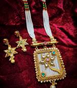 Fancy Gold plated Pearl Jewelry set