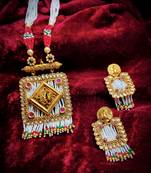 Fancy Gold plated Pearl Jewelry set