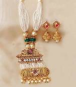 Fancy Gold plated Pearl Jewelry set