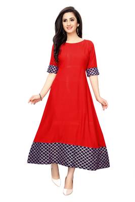 Women's Festive Wear Heavy Rayon Gown 1