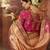 Peach woven silk saree with blouse
