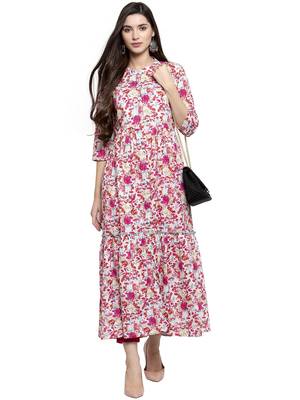 Pink printed cotton kurtas-and-kurtis 1