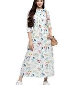 Indibelle Light-green printed cotton kurtas-and-kurtis