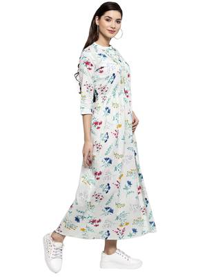 Light-green printed cotton kurtas-and-kurtis 3
