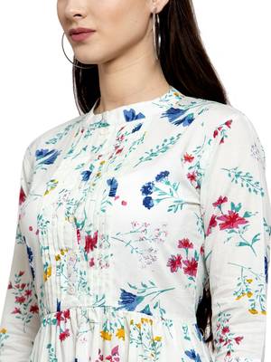 Light-green printed cotton kurtas-and-kurtis 5