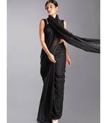 black blended cotton saree