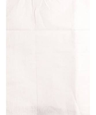 off white blended cotton saree with printed orange motifs 4