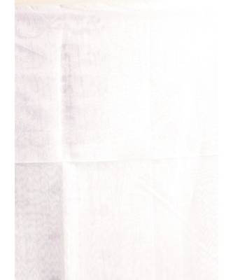 off white blended cotton saree with orange print 4