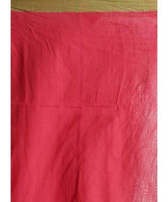 red cotton handloom saree with yellow and green patterns 4
