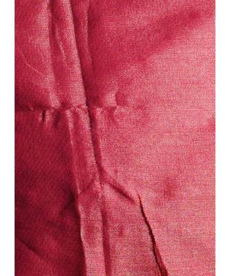 yellow tissue linen saree with pink pallu 4