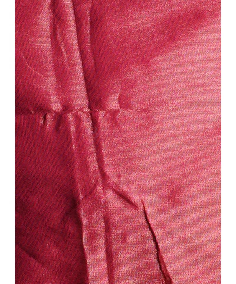 yellow tissue linen saree with pink pallu