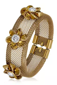 Fancy designer Gold Plated Diamond Kada For Women