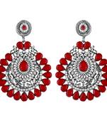 Ethnic Kundan Studded Oxidised Silver Dangle Earrings